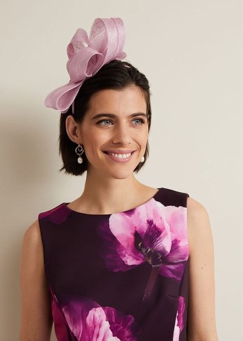 Phase Eight Large Bow Hats Pink USA | 9034586-WR